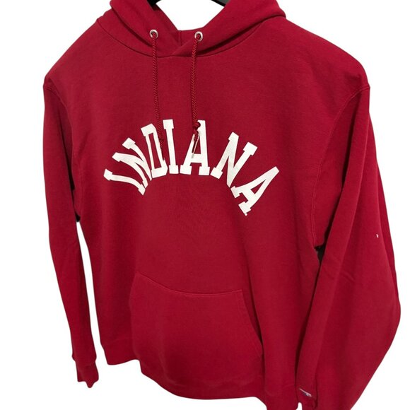 Champion Indiana Hoosiers Hooded Sweatshirt Size Large Red - Picture 2 of 6